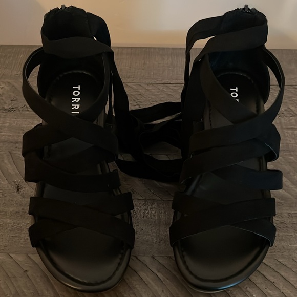 Torrid Ankle Wrap Wood Block Heel (WW) - Picture 5 of 12